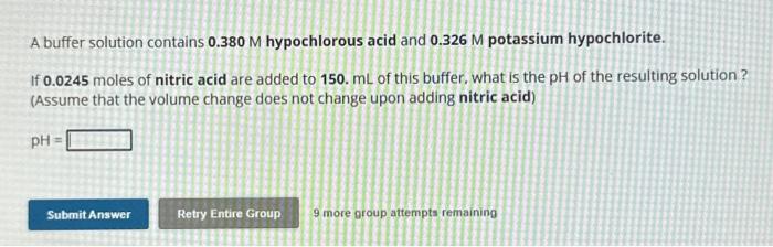 Solved A Buffer Solution Contains 0 309m Ammonium Chloride