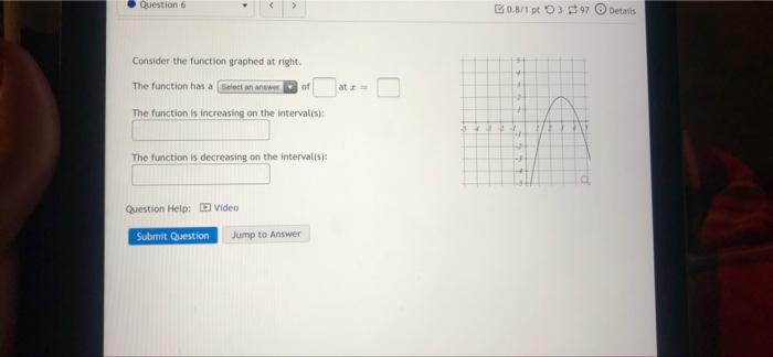 Solved Question 6 > B 0.8/1 pto 3 97 Details Consider the | Chegg.com