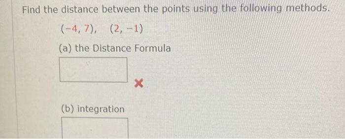 Solved Find The Distance Between The Points Using The | Chegg.com