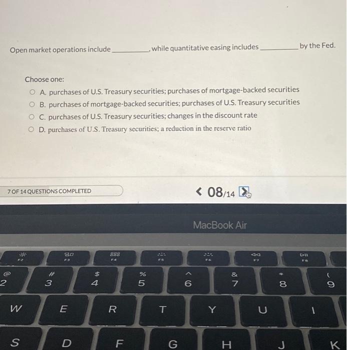 Solved Open Market Operations Include While Quantitative | Chegg.com
