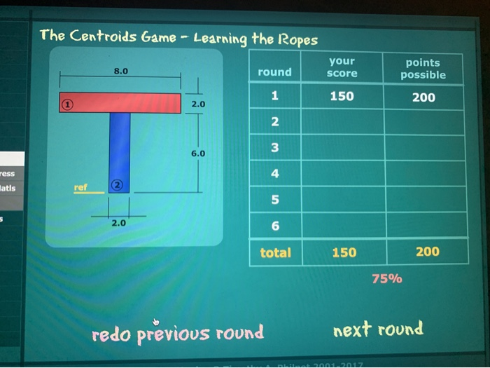 Centroid Game Solved The Centroids Game - Learning the Ropes 8.0 round | Chegg.com