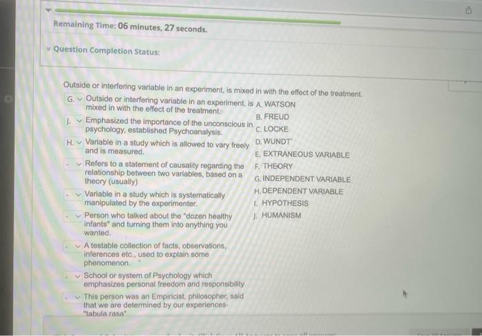 Outside or interfering variable in an experiment, is | Chegg.com