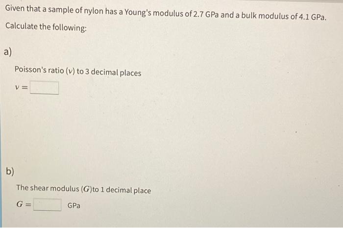 Calculated bulk modulus (B in GPa), shear modulus (G in GPa