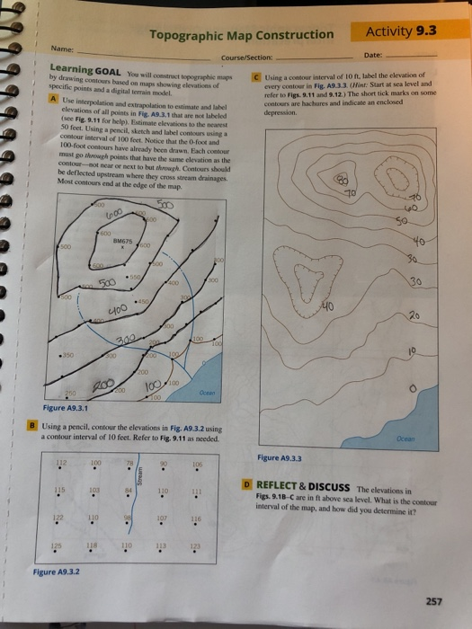 Solved When observing a topographic map, the first thing