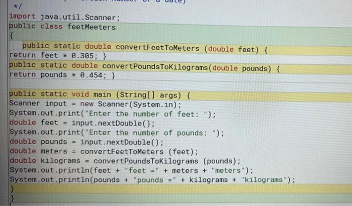 Solved Working with arrays in Java Problem: You are to add | Chegg.com