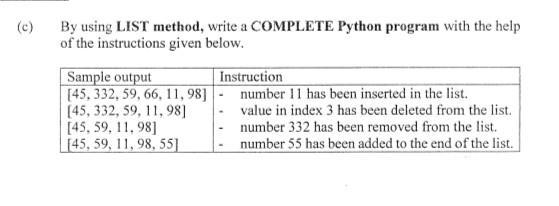 Solved Please help me to solve this 3 Python programming | Chegg.com