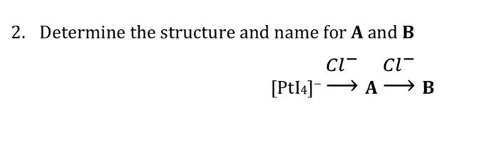 Solved 2. Determine the structure and name for A and B сі сі | Chegg.com