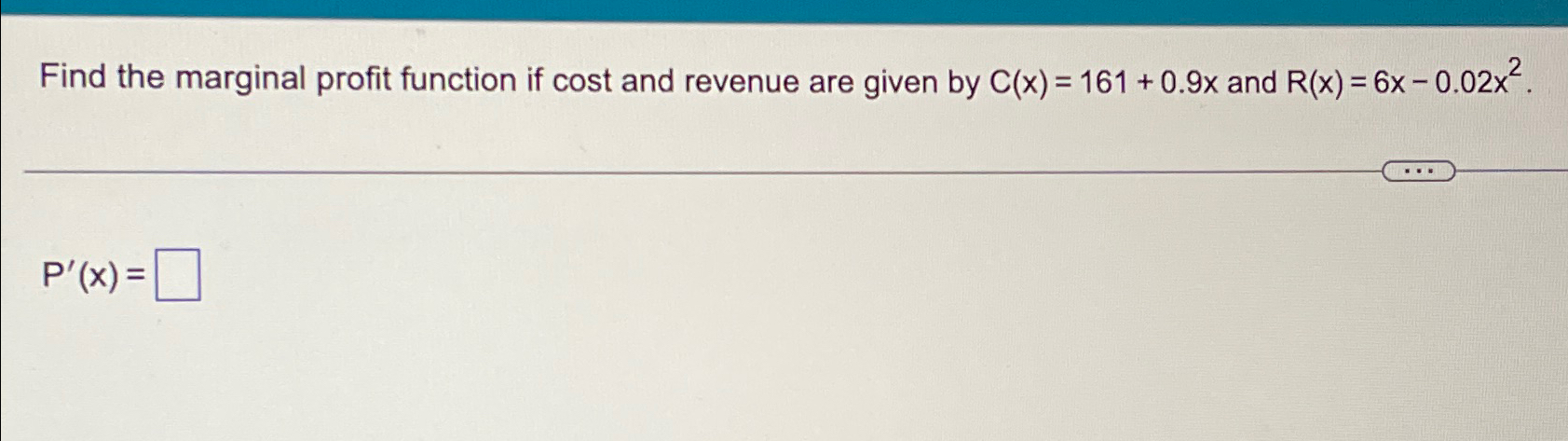 Solved Find the marginal profit function if cost and revenue | Chegg.com