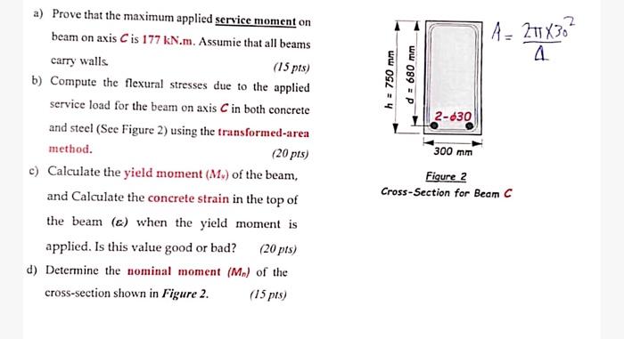 | A = 211830? A A h = 750 mm d = 680 mm 2-030 a) | Chegg.com