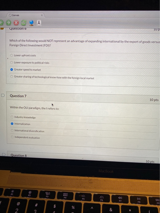 Solved Canvas Question o 10p Which of the following would | Chegg.com