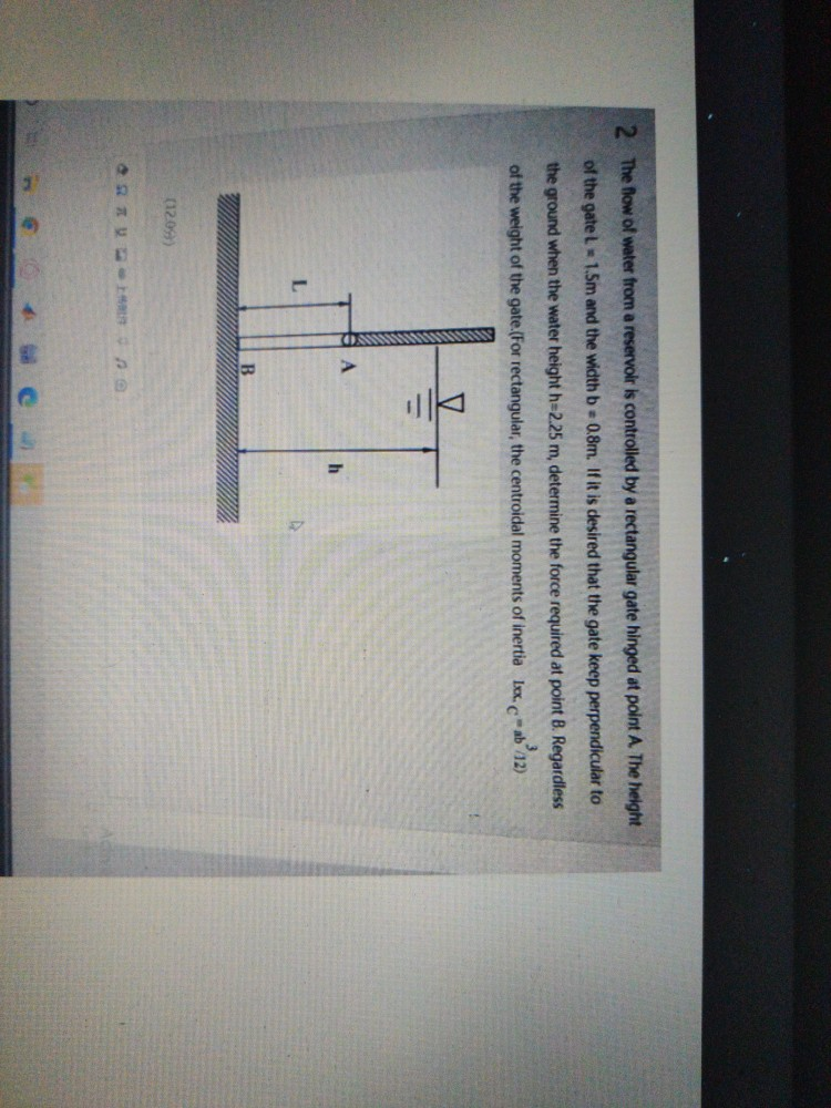 Solved 2 The flow of water from a reservoir is controlled by | Chegg.com