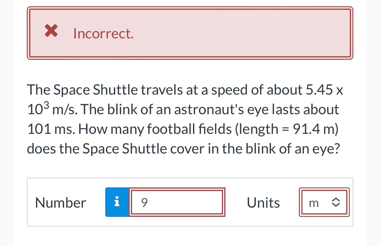 Solved The Space Shuttle travels at a speed of about | Chegg.com