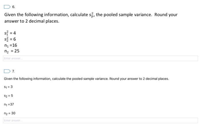 Solved 6. Given the following information, calculate sp, the | Chegg.com