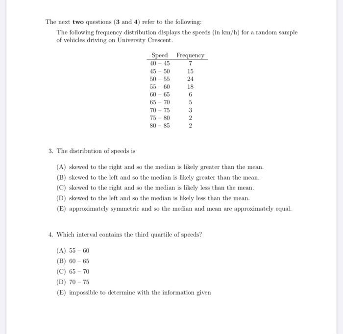 Solved The Next Two Questions 3 And 4 Refer To The Foll Chegg Com