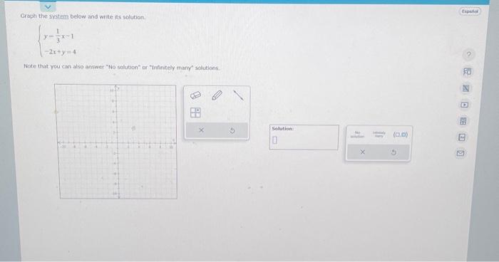 Solved Graph the system below and write fits solution. | Chegg.com