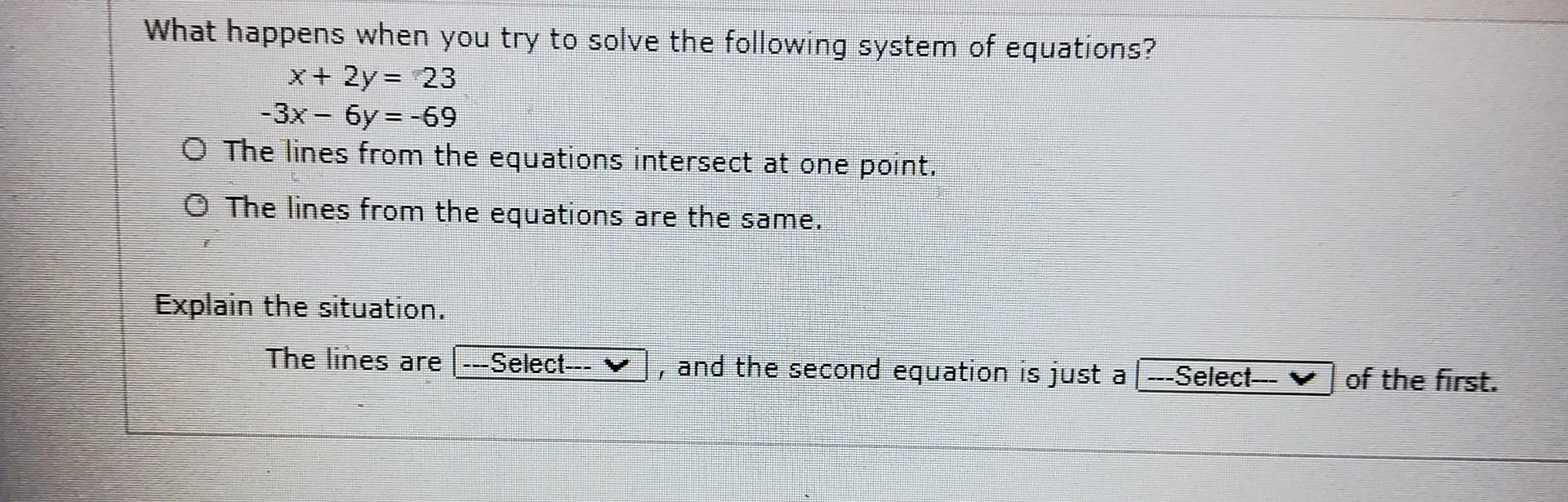 Solved first drop down options: different or the same second | Chegg.com