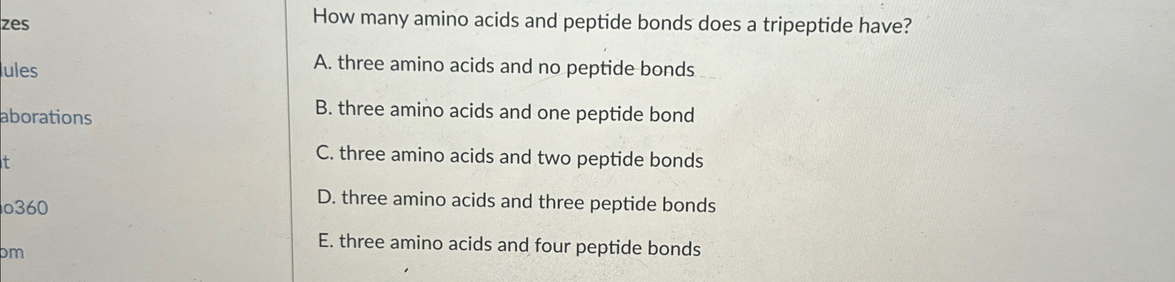 Solved How many amino acids and peptide bonds does a | Chegg.com
