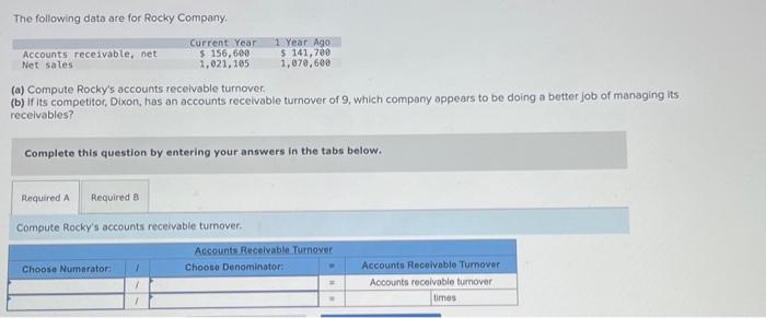 Solved The Following Data Are For Rocky Company. (a) Compute | Chegg.com