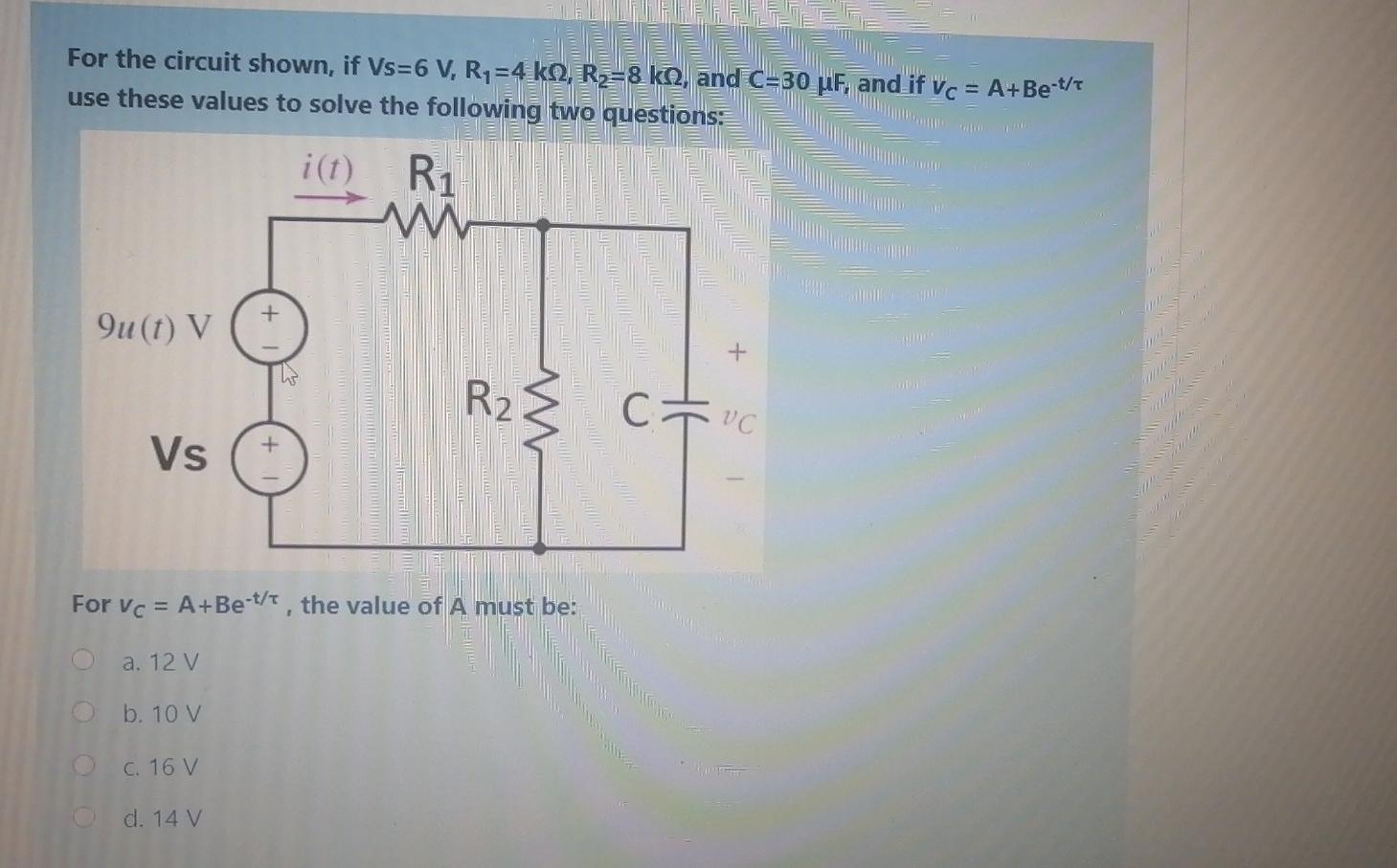 Solved For The Circuit Shown If Vs 6 V Ry 4 Kn2 R 8 Kg Chegg Com