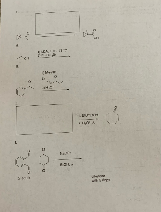 Solved III. Draw the missing starting materials, reagents or | Chegg.com