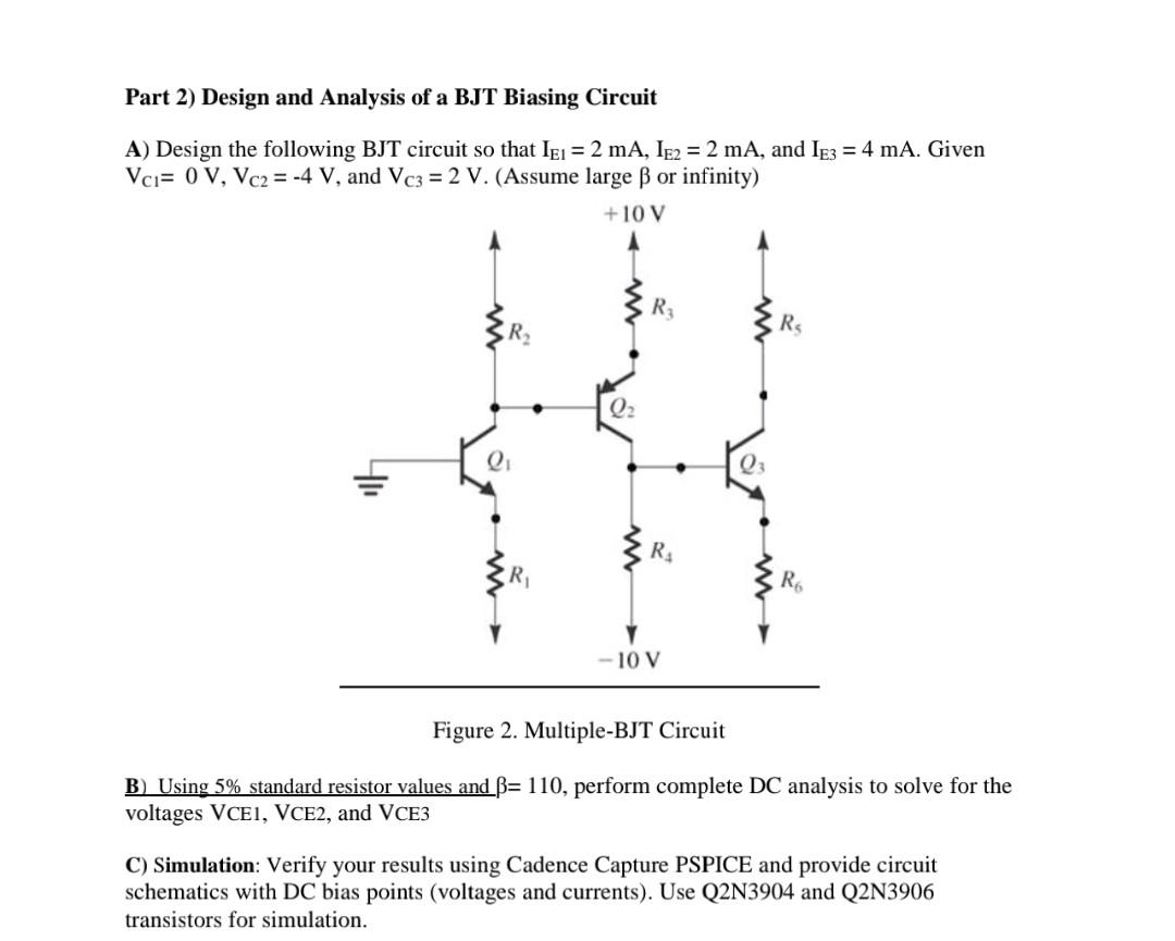Solved Part 1) BJT Output Characteristics A) Draw the | Chegg.com
