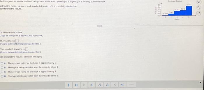 Solved a) Find the mean, variance, and standaed devation of | Chegg.com