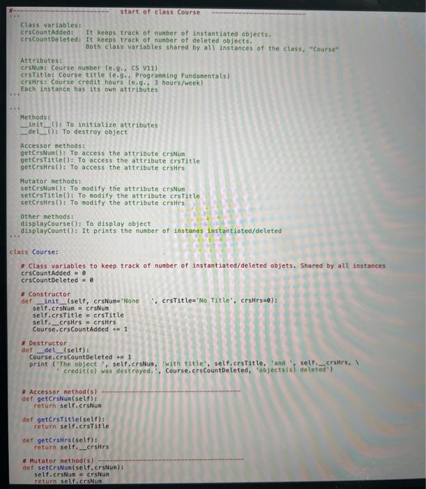 Solved Object-Oriented ProgrammingNeed a python program with | Chegg.com