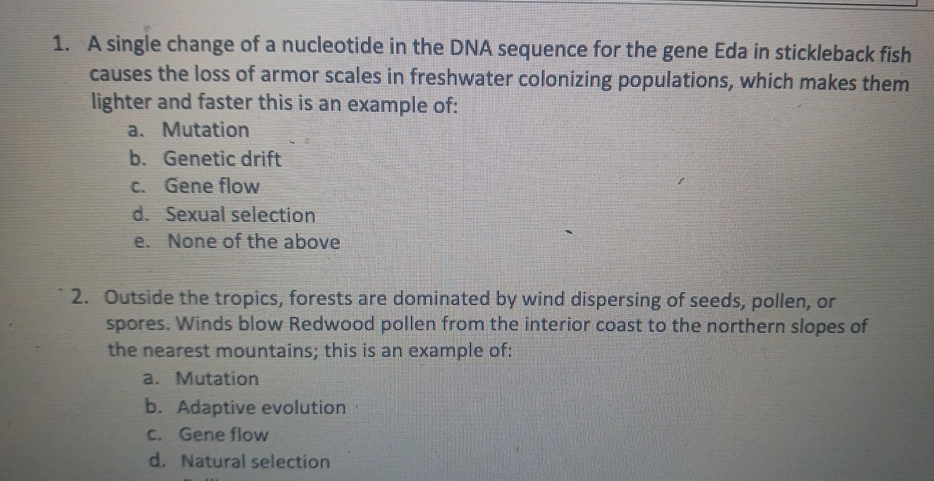 Solved 1. A single change of a nucleotide in the DNA | Chegg.com