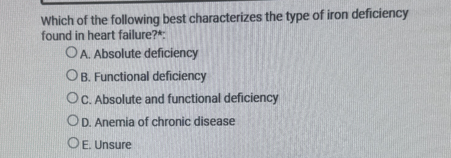 Solved Which of the following best characterizes the type of | Chegg.com