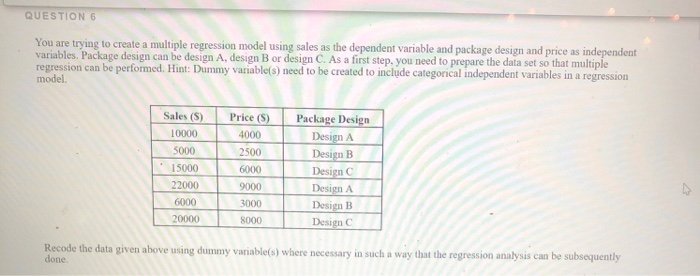 Solved QUESTION 6 You are trying to create a multiple | Chegg.com