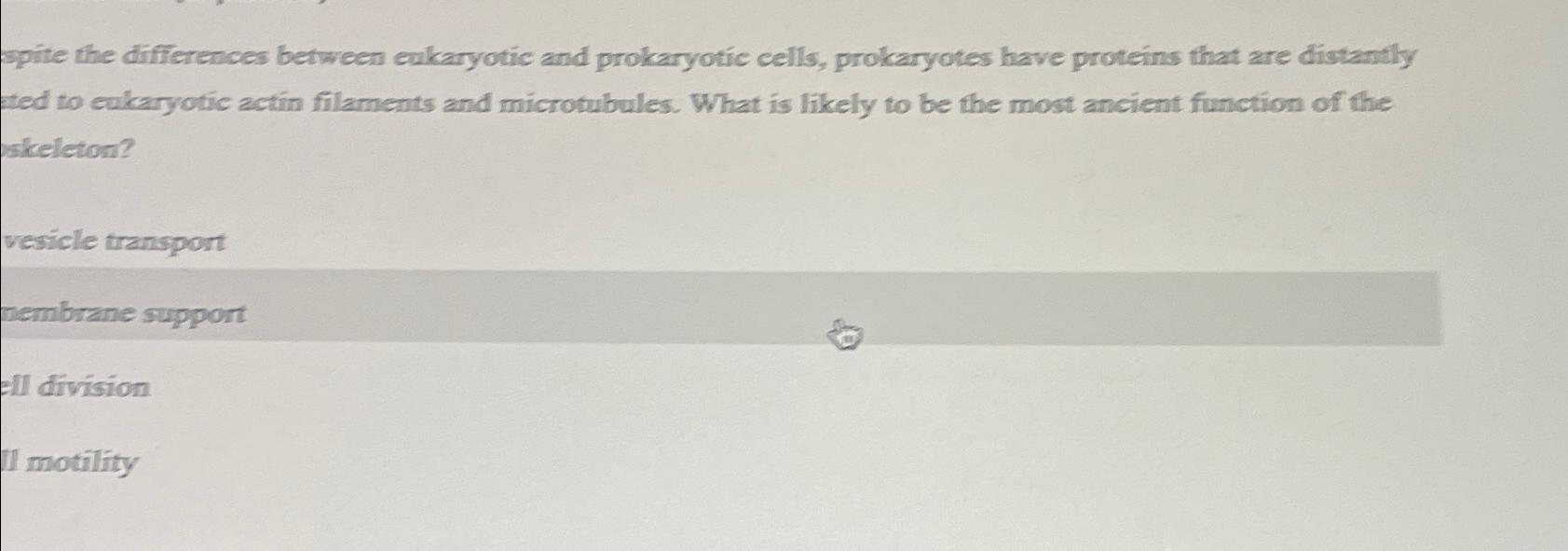 Solved spite the differences between eukaryotic and | Chegg.com