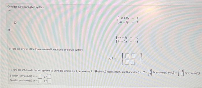 Solved Consider the following two systems (a) | Chegg.com