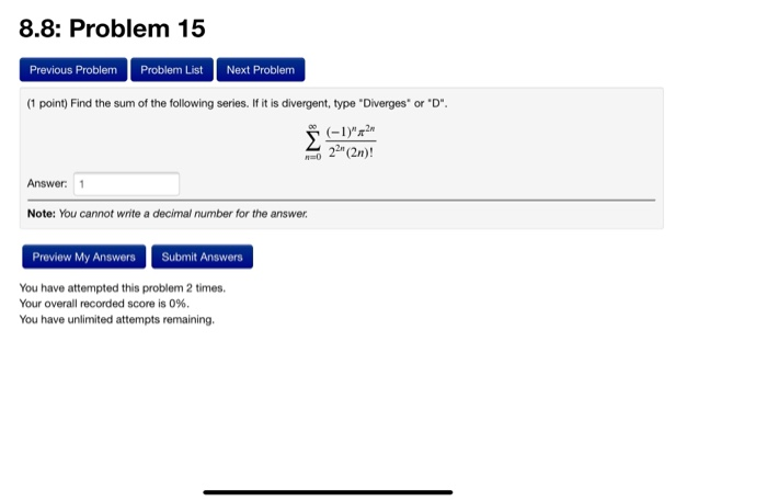 Solved 8.8: Problem 15 Previous Problem Problem List Next | Chegg.com