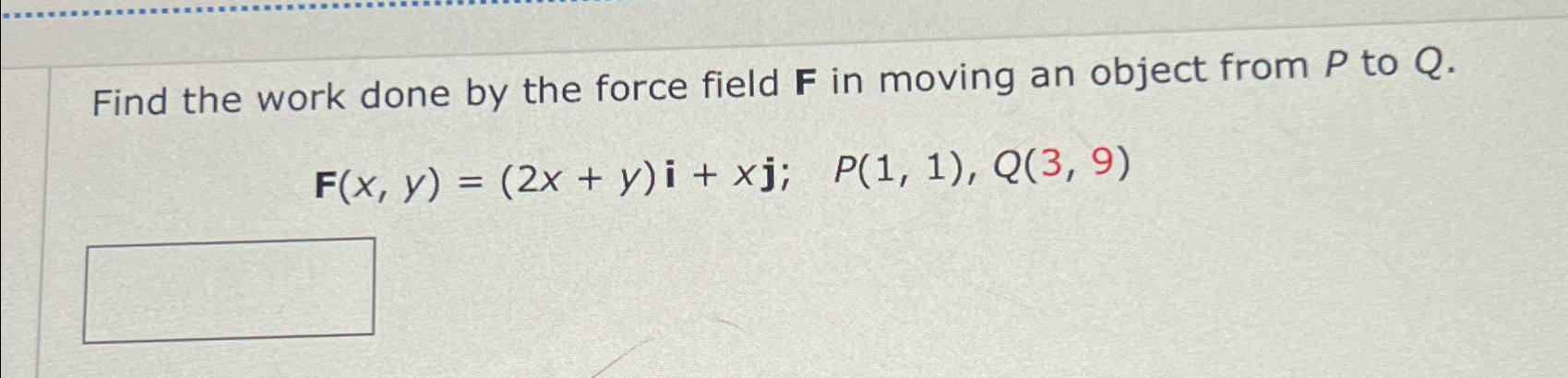 Solved Find The Work Done By The Force Field F ﻿in Moving An