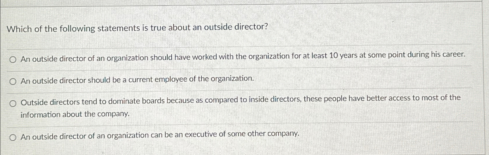 Solved Which of the following statements is true about an | Chegg.com