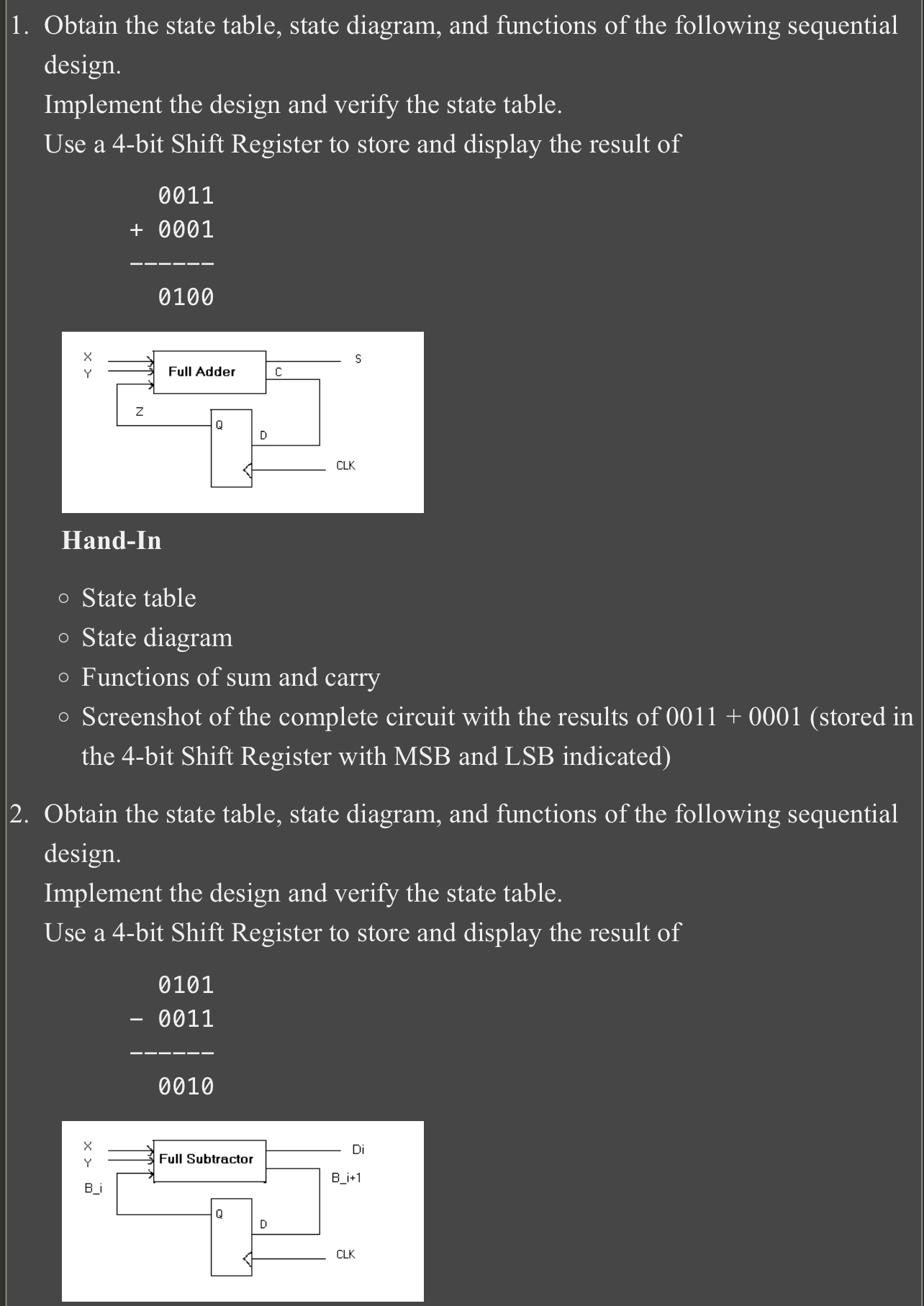 Solved Obtain the state table, state diagram, and functions