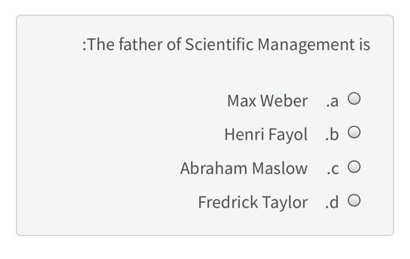 the father of scientific management is