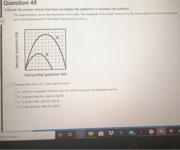 Solved Question 45 Indicate the answer choice that best | Chegg.com