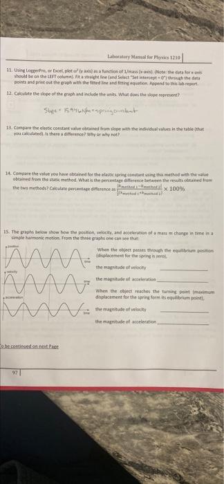 experiment 3 record the following masses