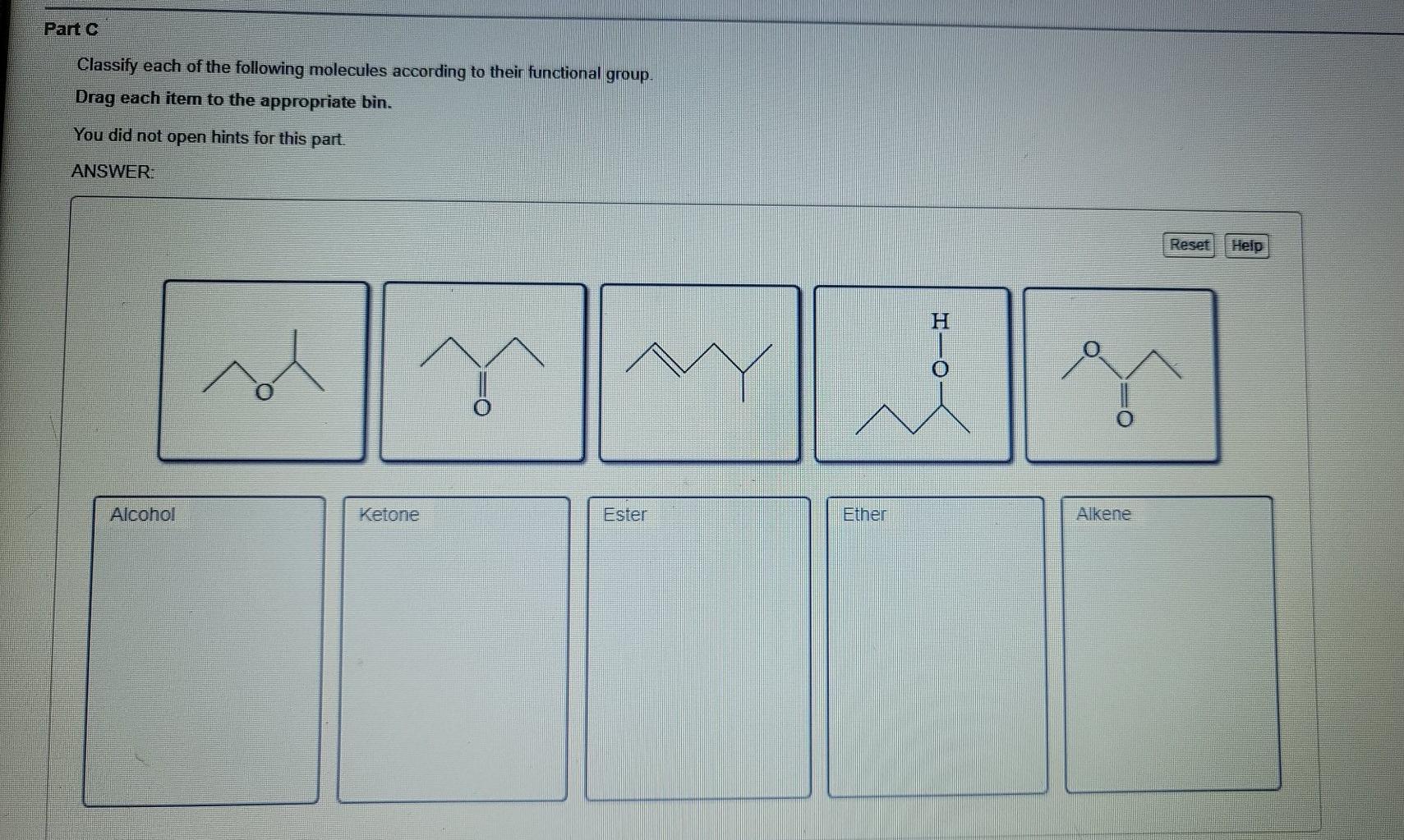 Solved Part C Classify each of the following molecules | Chegg.com
