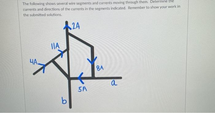 Solved The following shows several wire segments and | Chegg.com