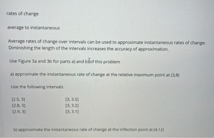 rates of change average to instantaneous Average | Chegg.com
