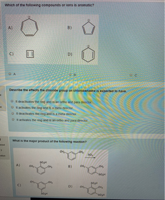 Solved Which of the following compounds or ions is aromatic? | Chegg.com