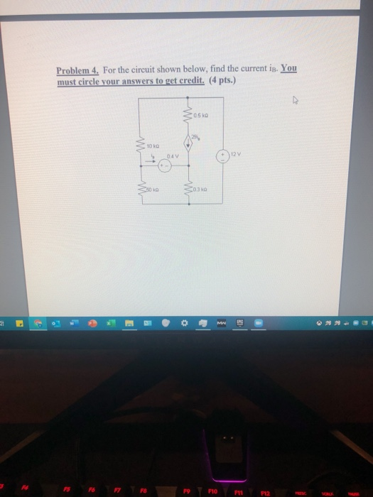 Solved Problem 4. For the circuit shown below, find the | Chegg.com