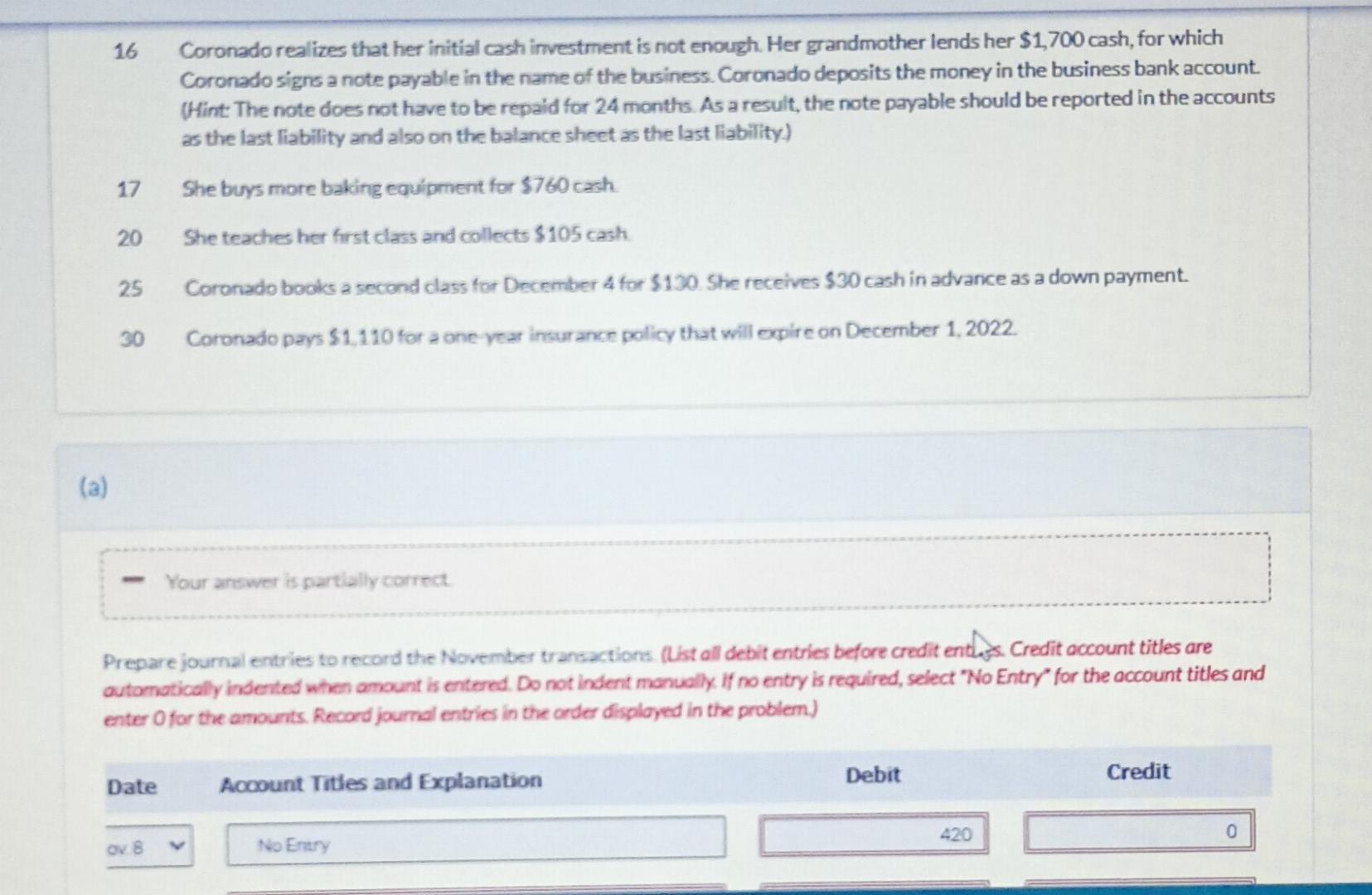Solved general ledger accounts. (Post entries in the order | Chegg.com