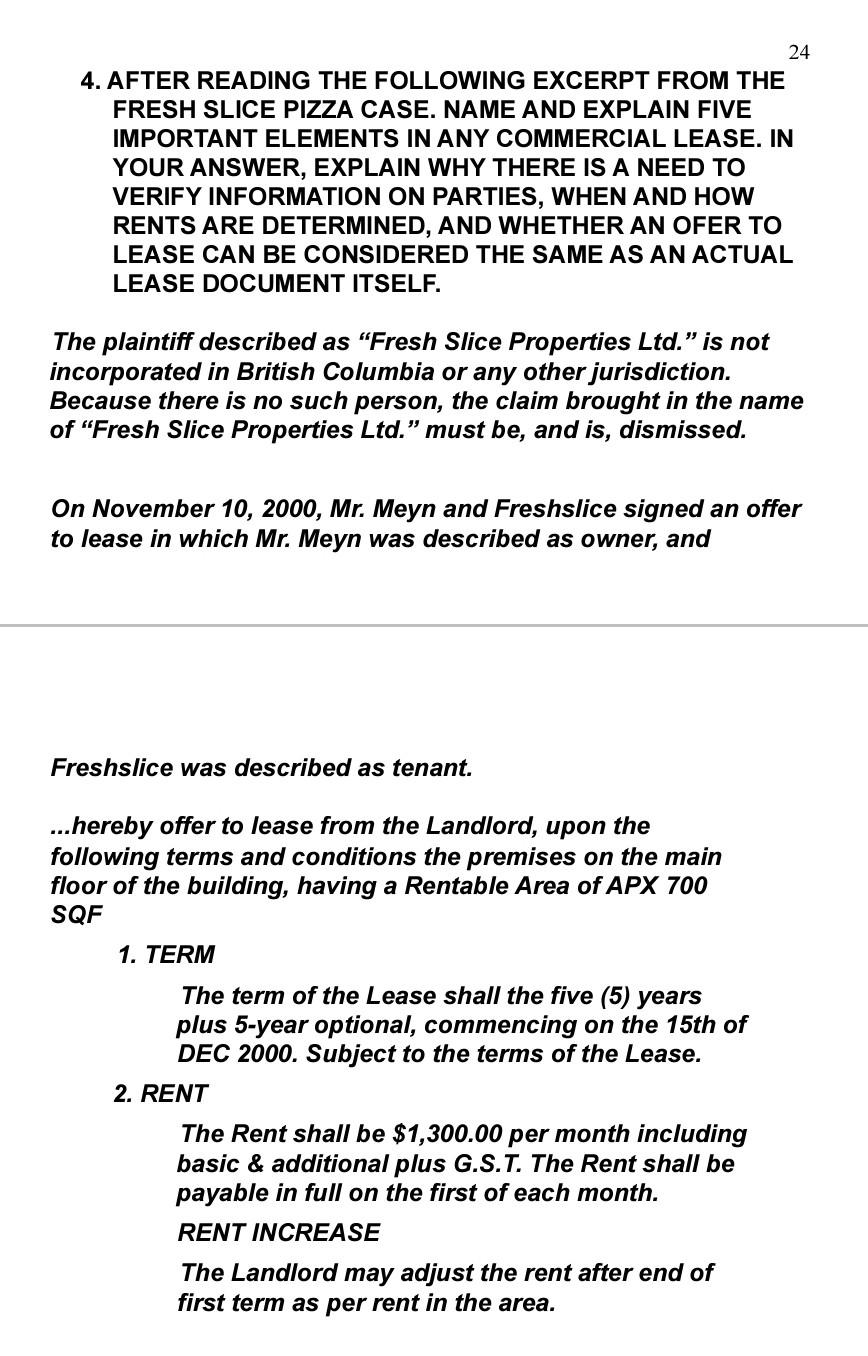 Solved 24 4. AFTER READING THE FOLLOWING EXCERPT FROM THE | Chegg.com