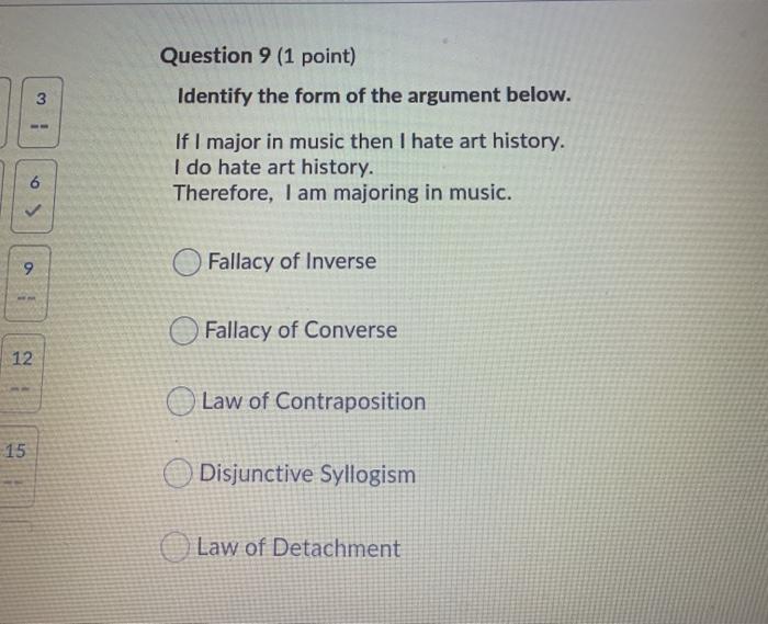 Solved Question 9 1 Point Identify The Form Of The 2062