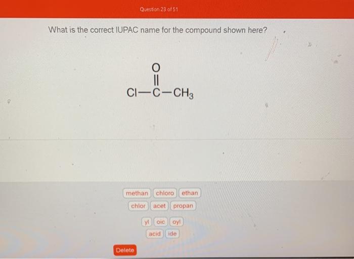 Solved What Is The Iupac Name For The Compound And What Is Chegg Com