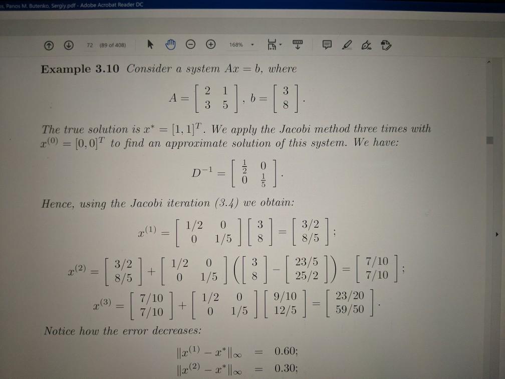 Solved this problem uses the jacobi method. can someone show | Chegg.com