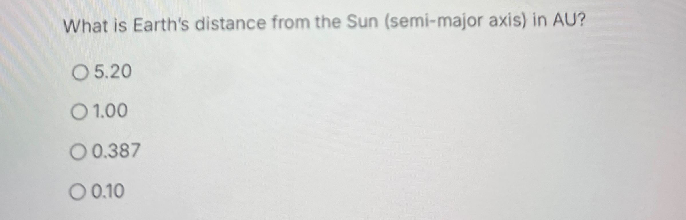 Solved What is Earth's distance from the Sun (semi-major | Chegg.com